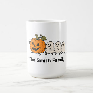 Persoonlijke Cute Ghost Parade Halloween Familie M Koffiemok