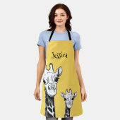 Persoonlijke Cute Giraffe Schort (Gedragen)
