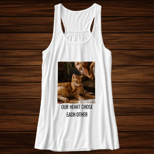 Persoonlijke Cute Kat Moeder Familie Huisdier Foto Tanktop