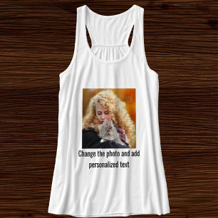 Persoonlijke Cute Kat Moeder Familie Huisdier Foto Tanktop