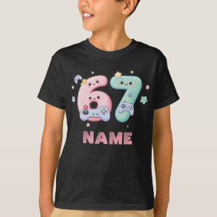 Persoonlijke Cute Kawaii Gamer 67 Game Controller T-shirt