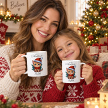 Persoonlijke Cute Kerst Kitty Mok