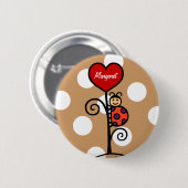 Persoonlijke Cute LadyBug-tekening Ronde Button 5,7 Cm (Voorkant /achterkant)