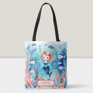 Persoonlijke Cute Little Mermaid Under The Sea Draagtas