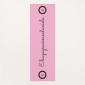 Persoonlijke Cute Naam Script En Calligrafie Roze Yogamat (Voorkant)