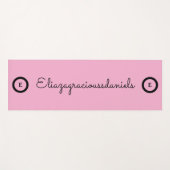 Persoonlijke Cute Naam Script En Calligrafie Roze Yogamat (Voorkant (horizontaal))
