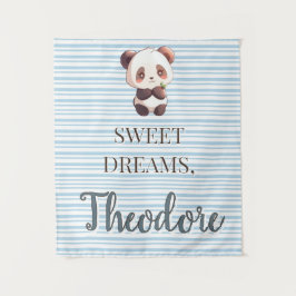 Persoonlijke Cute Panda Sweet Dreams Wandtapijt Wandkleed