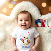 Persoonlijke Cute Patriottische Baby Adelaar 