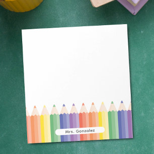 Persoonlijke Cute Regenboog Docenten Waardering Notitieblok