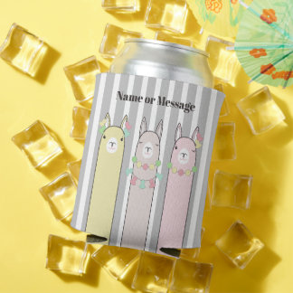 Persoonlijke Cute Retro Kleurrijke Llama's Kindere Blikjeskoeler