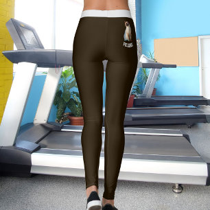 Persoonlijke Cute Siamese Kat Huisdier Foto Naam B Leggings
