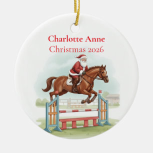 Persoonlijke Cute Sinterklaas Paard Springen Keramisch Ornament