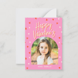 Persoonlijke Cute Valentijnsfoto Klaslokaalkaart Notitiekaartje