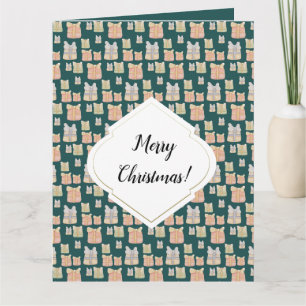 Persoonlijke Cute Vintage Kerstcadeaus Kaart