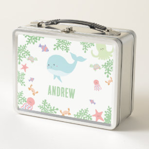 Persoonlijke Cute Walvis Kids Pastel Onder de Zee