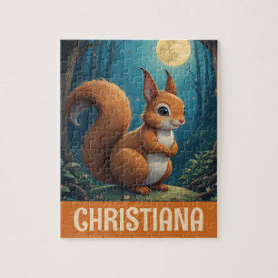Persoonlijke Cute Whimsical Eekhoorn Legpuzzel