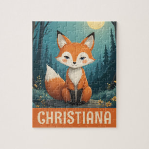 Persoonlijke Cute Whimsical Zittende Vos Legpuzzel