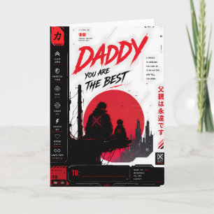 Persoonlijke Cyberpunk Vaderdagkaart Kaart