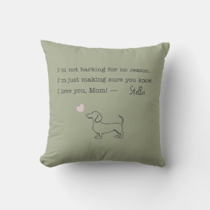 Persoonlijke Dachshund-hond Moeder Foto & Naam Kussen
