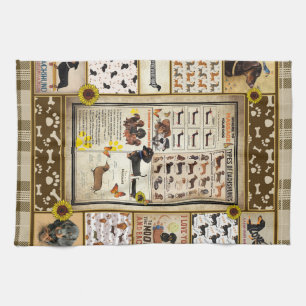 Persoonlijke dachshund-kennis — Prachtige cadeau Theedoek