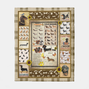 Persoonlijke dachshund-kennis — Prachtige cadeautj Fleece Deken