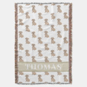 Persoonlijke Dachshund (Korthaar, Rood) Deken (Voorkant Verticaal)