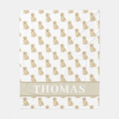 Persoonlijke Dachshund (Langharig, Crèmekleurig)  Fleece Deken (Voorkant)