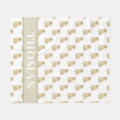 Persoonlijke Dachshund (Langharig, Crèmekleurig)  Fleece Deken (Voorkant (Horizontaal))