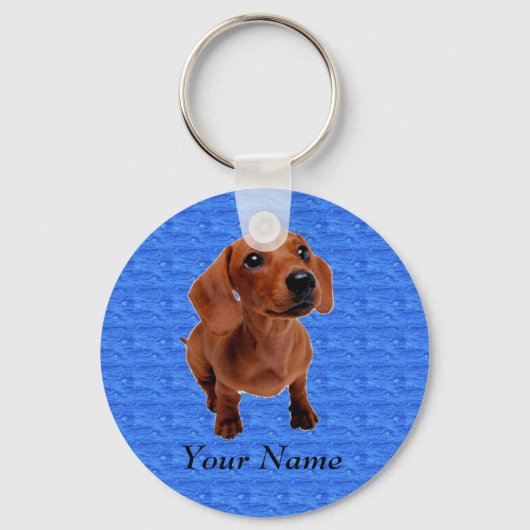 Persoonlijke Dachshund-Sleutelhanger Sleutelhanger (Voorkant)
