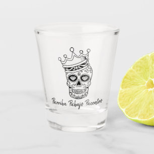 Persoonlijke Dag van de Doden Suiker Skull ROOSTER Shot Glas