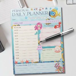 Persoonlijke Dagelijkse Planner Onder Zee Meermin Notitieblok