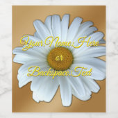 Persoonlijke Daisy Fleslabels  Wijn Etiket (Enkel label)