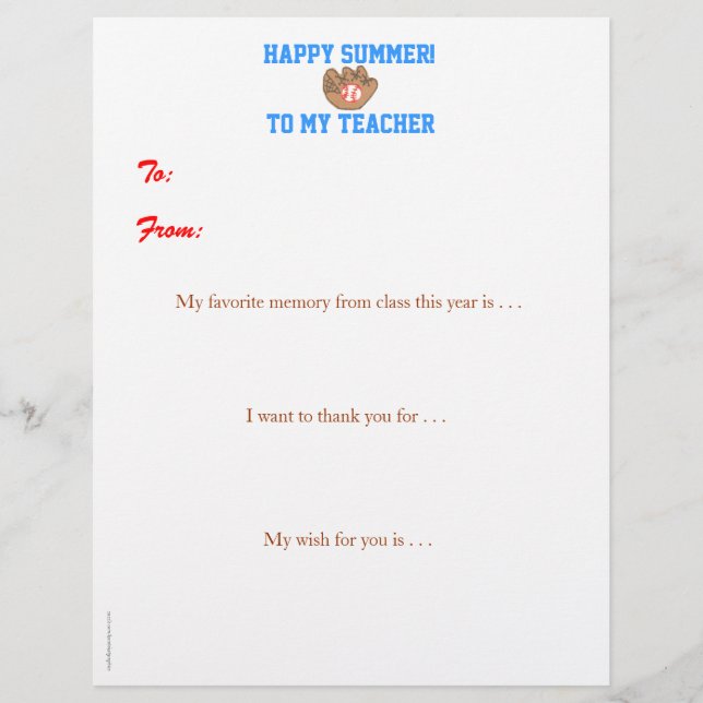 Persoonlijke dank aan de leraar aan het einde van  (Voorkant)