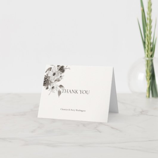 Persoonlijke Dank je kaarten - sepia getint (Voorkant)