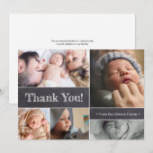 Persoonlijke dankjewel de aankondiging van de Baby (Voorkant / Achterkant)