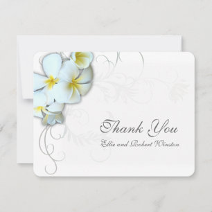 Persoonlijke Dankjewelkaart met Plumeria Bloei Bedankkaart