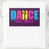 Persoonlijke danseres rechthoekige sticker (Tas)
