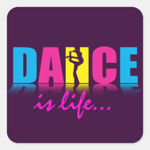 Persoonlijke danseres vierkante sticker