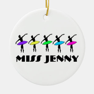 Persoonlijke dansleraar Ballet Ballerina Pointe Keramisch Ornament