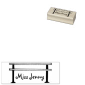 Persoonlijke dansleraar Gift Ballet Barre Stamp Rubberstempel (Gestempeld)
