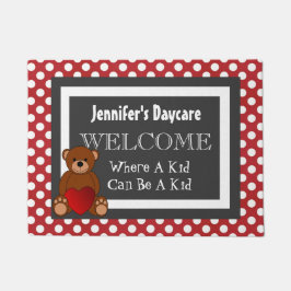 Persoonlijke Daycare Fun Polka Dots Welkom Deurmat