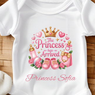 Persoonlijke De Prinses Is Gearriveerd Baby Meisje Romper
