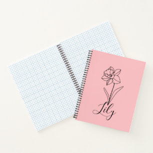 Persoonlijke december narcis geboortebloem cadeau notitieboek