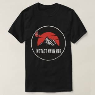Persoonlijke Deense stadsnaam rond ontwerp T-shirt