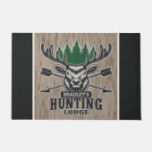 Persoonlijke deer Elk Hunter Bow Hunting Lodge Deurmat (Voorkant)
