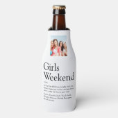 Persoonlijke definitie van meisjesweekend foto flesjeskoeler (Fles Voorkant)