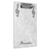 Persoonlijke Diamond Music Note Floral Damask Klembord (Rechts)