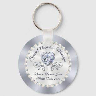 Persoonlijke Diamond Theme Wedding Ideeën, bruilo Sleutelhanger