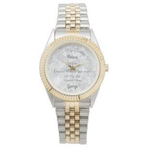Persoonlijke Diamond Wedding Jubileum Watch Horloge