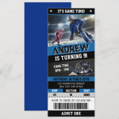 Persoonlijke digitale hockeyticket verjaardagsuitn kaart (Voorkant / Achterkant)